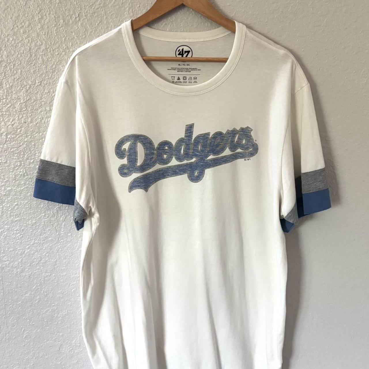 Dodgers Script Ringer Tee · Unisex XL