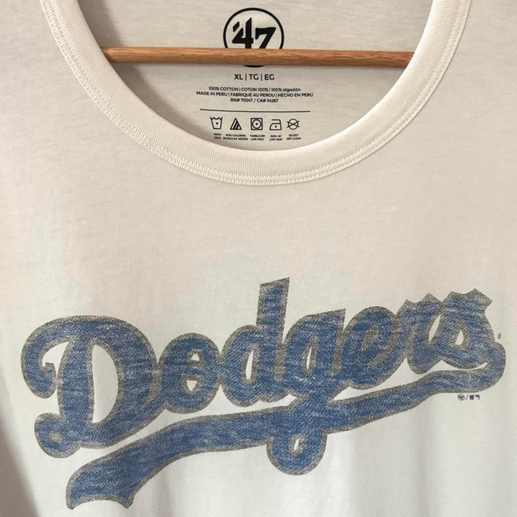 Dodgers Script Ringer Tee · Unisex XL